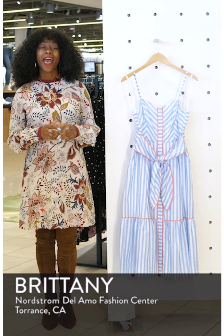 Stripe Piped Cotton Sundress video