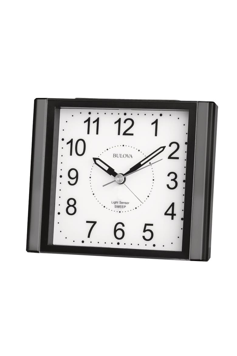 EZ View Alarm Quartz Clock, Main, color, Black