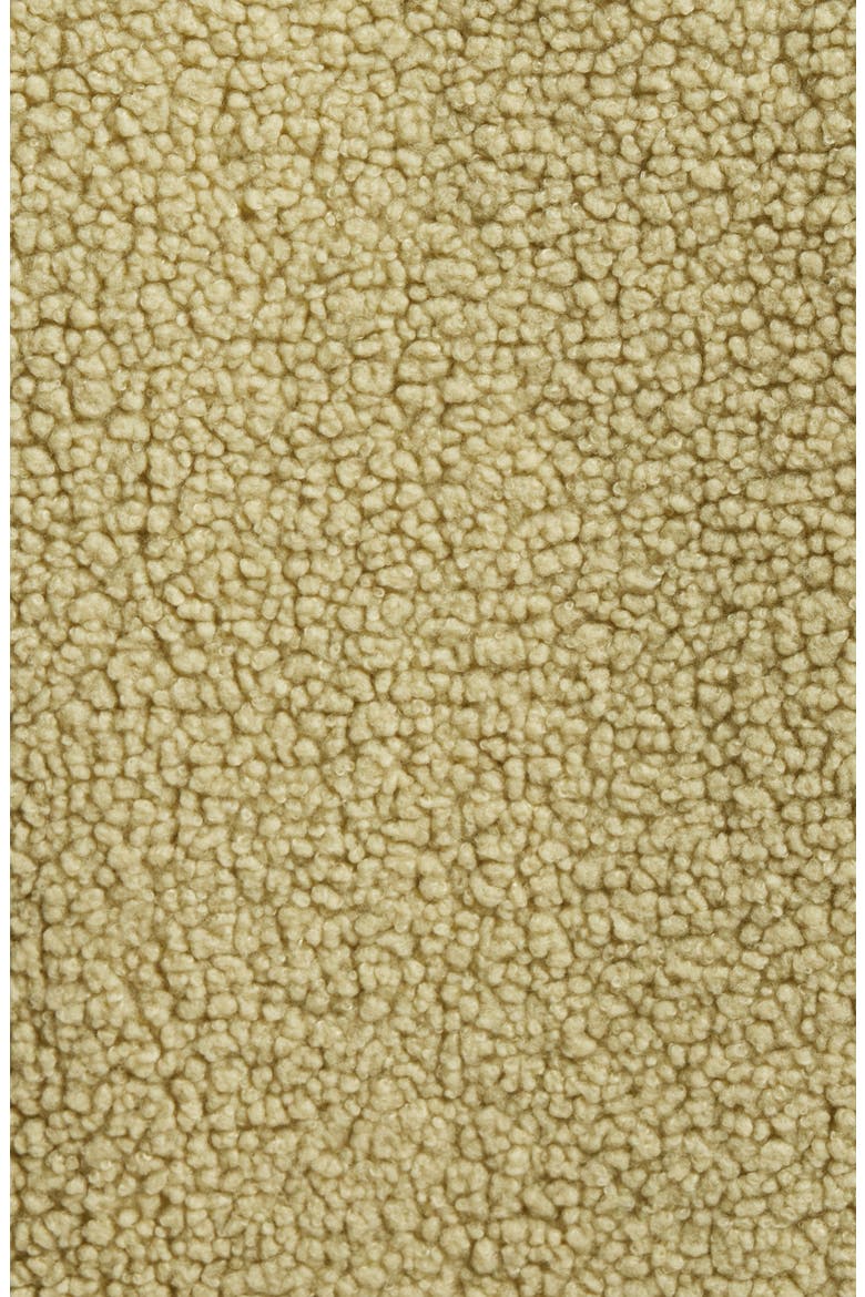 Emmersyn UGGbraid Trim High Pile Fleece Coat, Alternate, color, MUTED BRASS