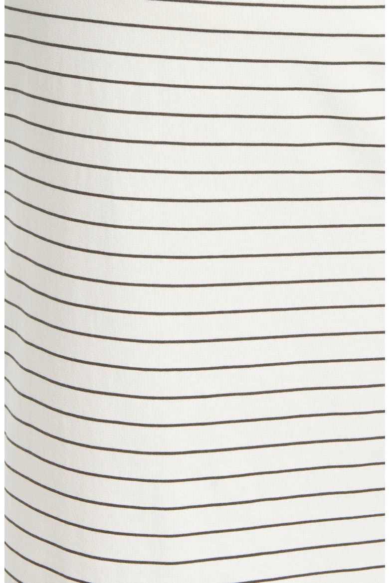 Stripe Maternity/Nursing Nightgown, Alternate, color, KHAKI