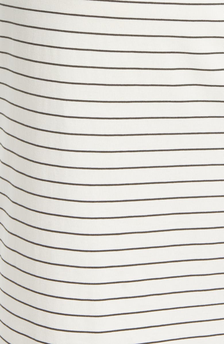 Angel Maternity Stripe Maternity/Nursing Nightgown, Alternate, color, Khaki