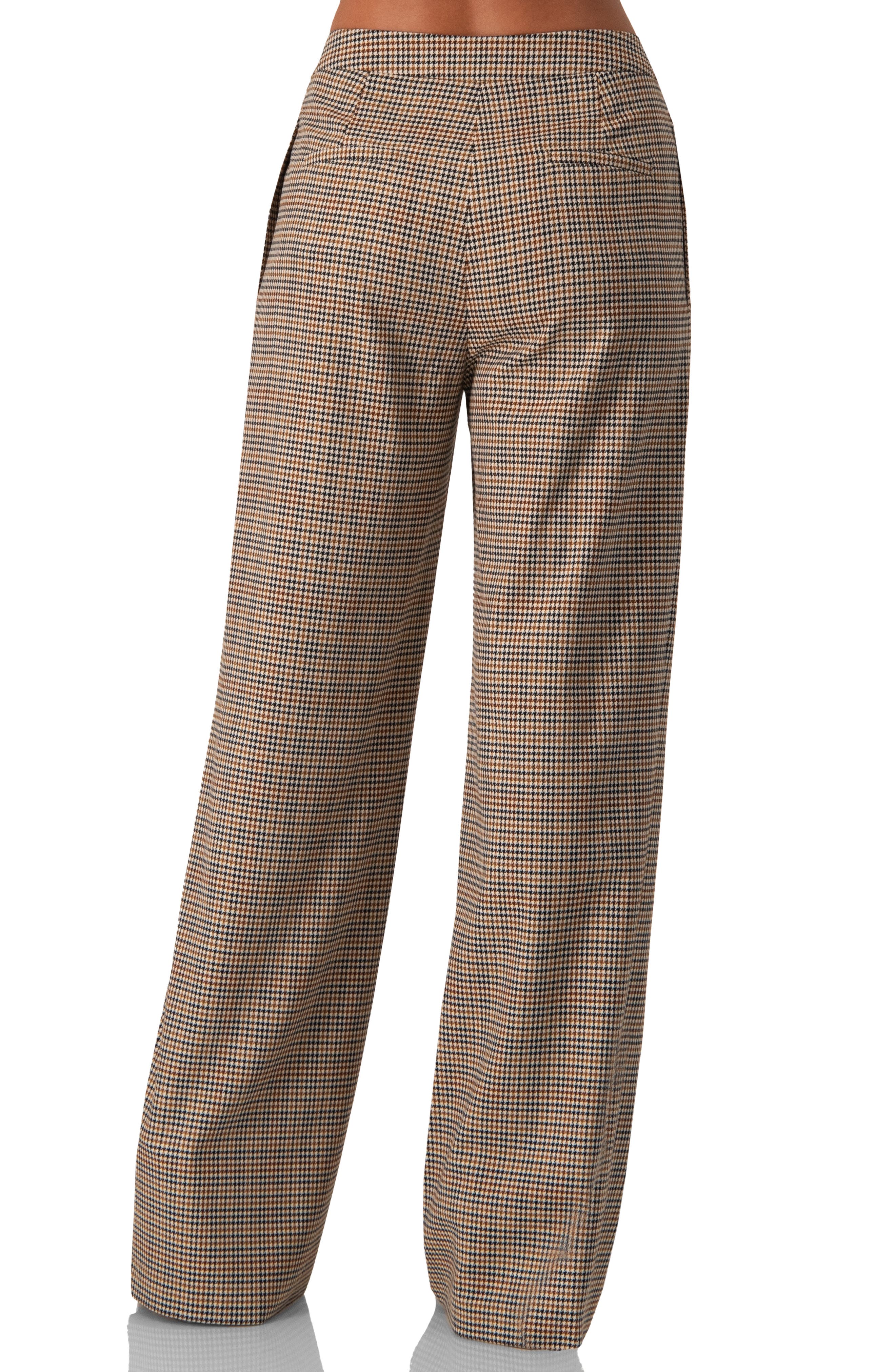 Straight Pleated Patterned Trousers - image 2