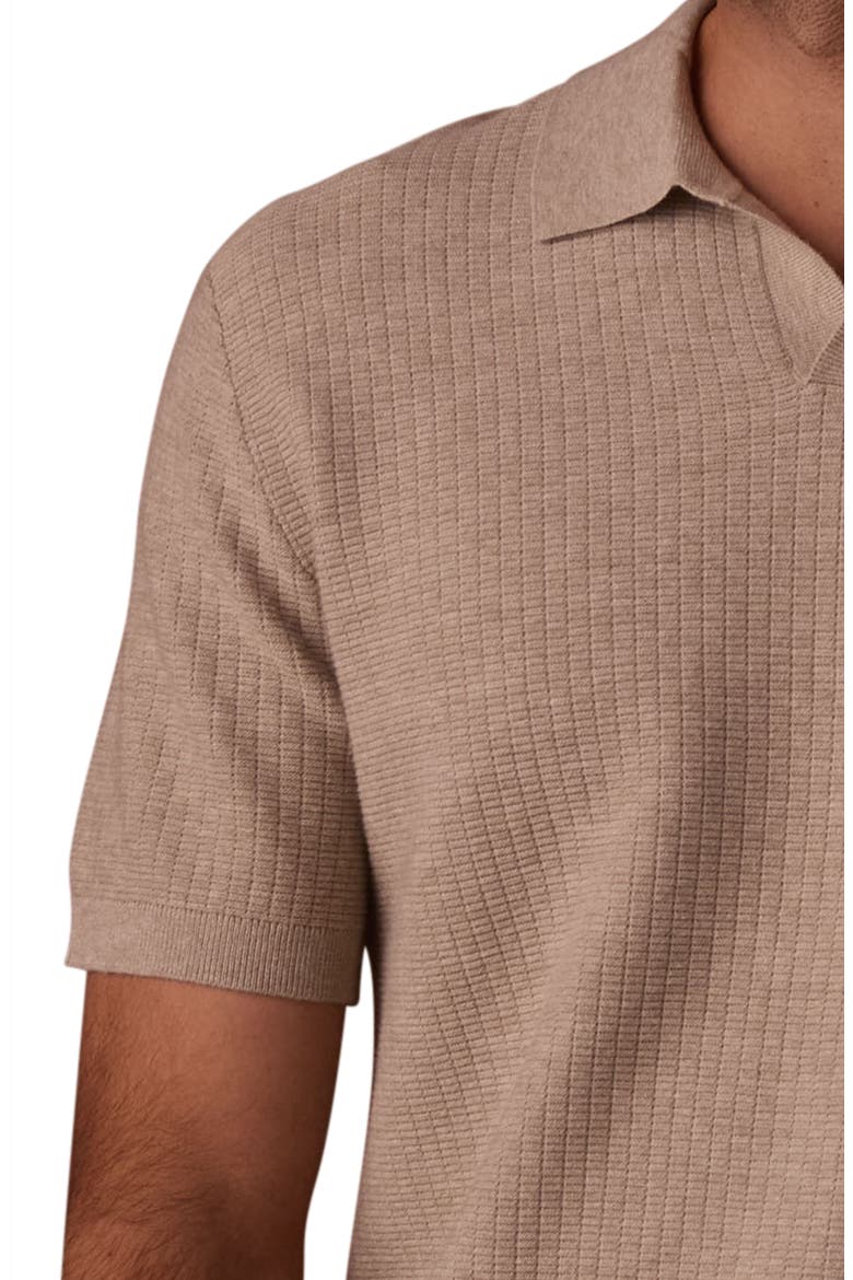 BreezeKnit Polo, Alternate, color, FLAX
