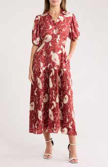 MELLODAY Johnny Collar Cutout Midi Dress