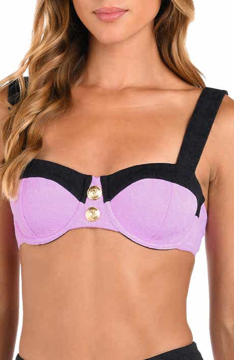 L'AGENCE Alexandria Colorblock Bikini Top