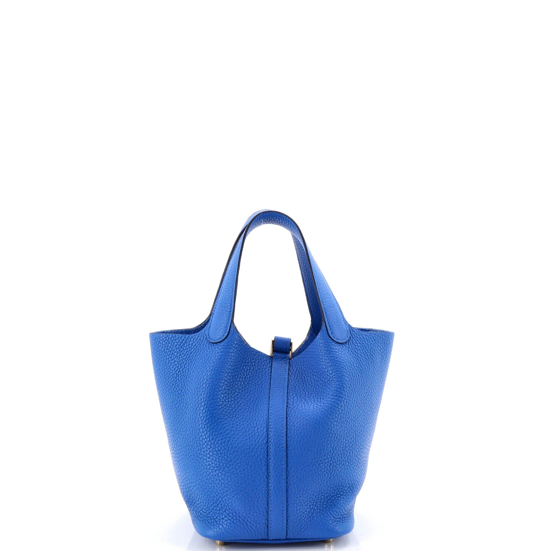 Pre-Owned Hermes Picotin Lock Bag Clemence PM, Alternate, color, New Bleu Hydra