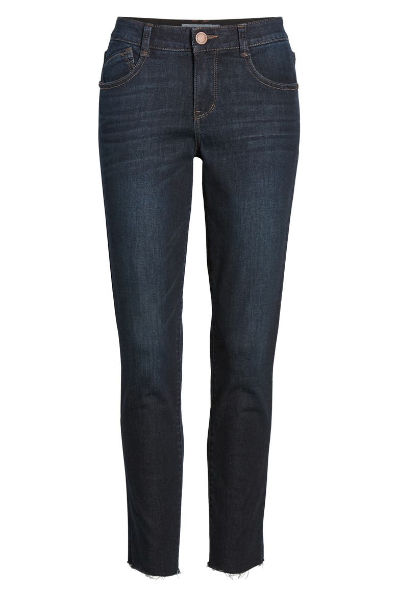 Raw Hem Skinny Jeans, Alternate, color, IN INDIGO