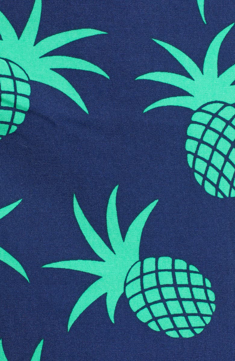 Tom & Teddy Pineapple Print Swim Trunks, Alternate, color, 