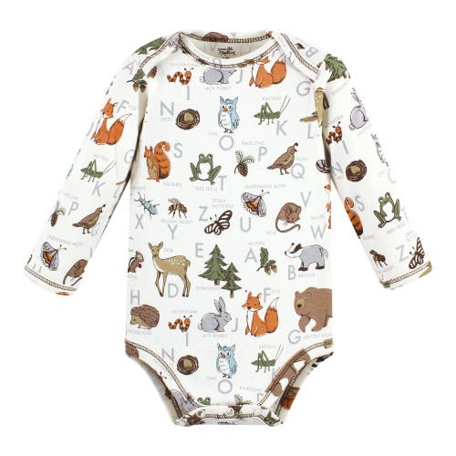 Touched By Nature 5pk Long Sleeve Organic Bodysuits In Multi