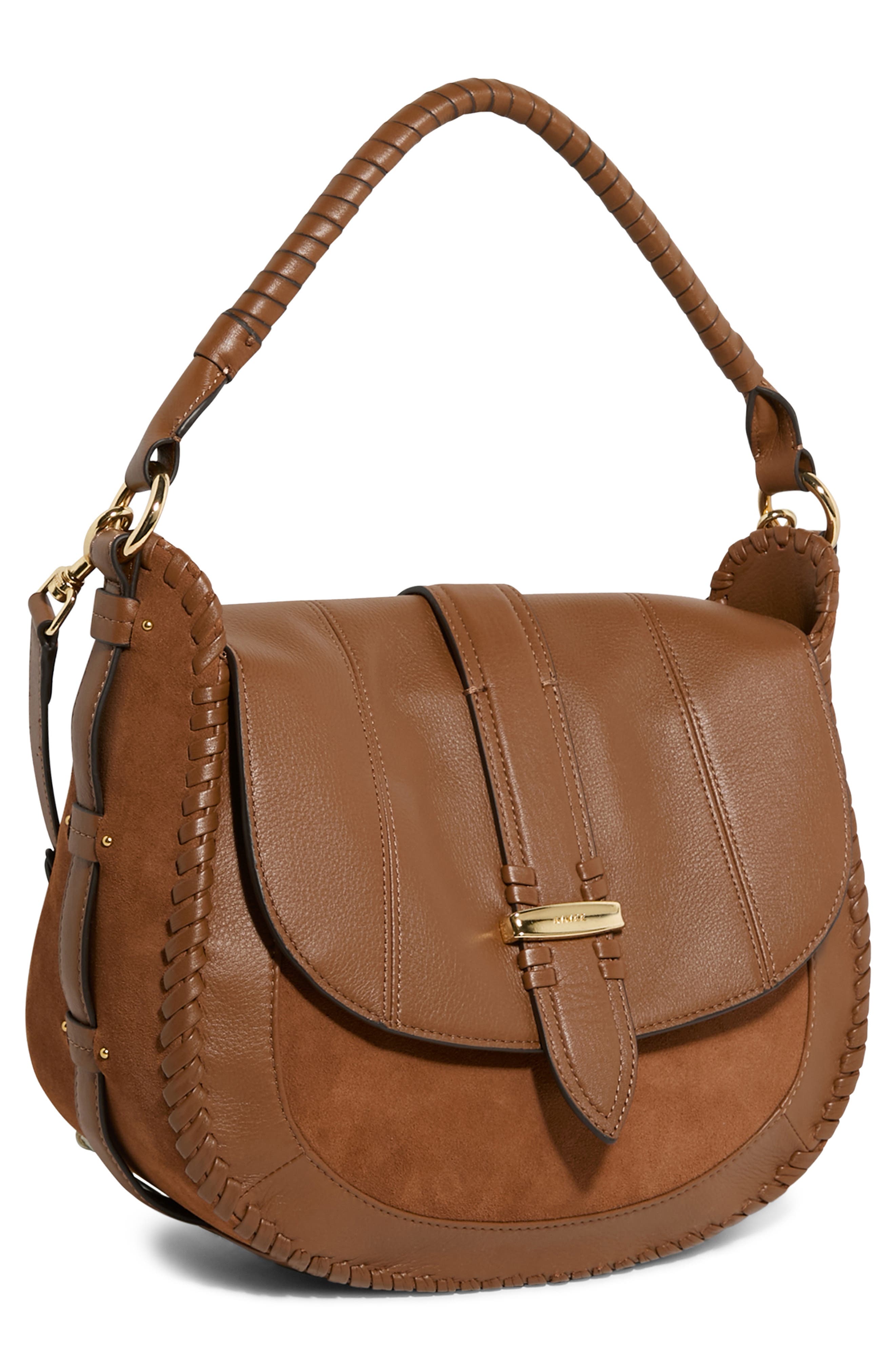 Willow Convertible Leather Shoulder Bag, Alternate, color, CHESTNUT