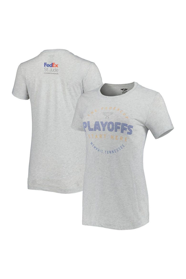 Women's Imperial Gray FedEx St. Jude Championship Playoffs Start Here Tri-Blend T-Shirt, Main, color, Gray