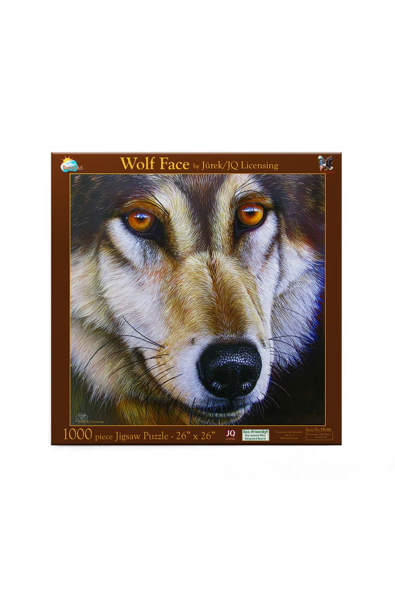 Sunsout Wolf Face 1000 piece Jigsaw Puzzle for Adults, Alternate, color, Multicolor