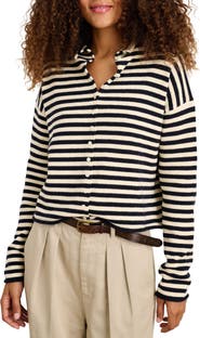 Alex Mill Taylor Stripe Cotton & Cashmere Cardigan