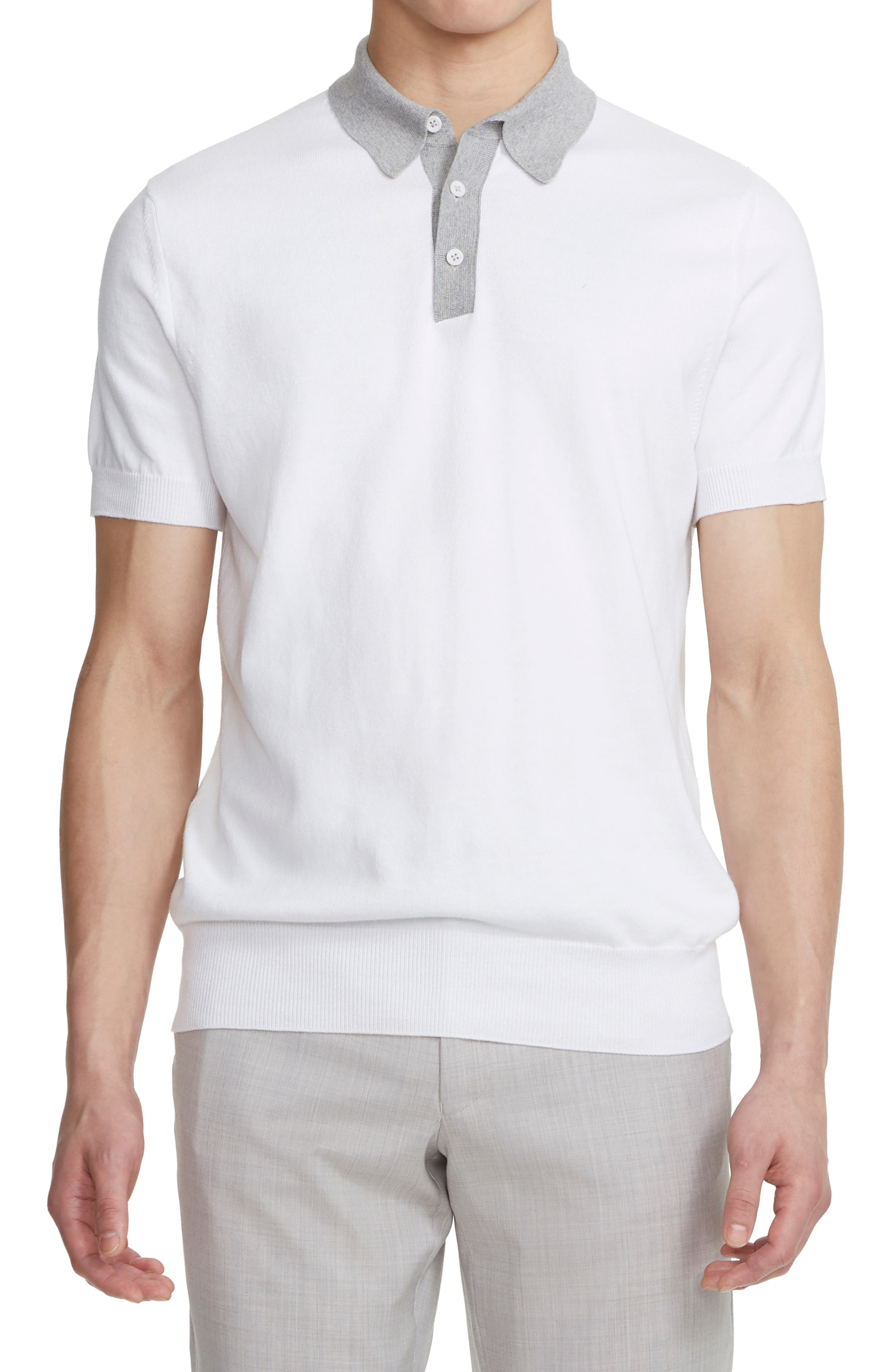 Bruce Contrast Collar Cotton Polo