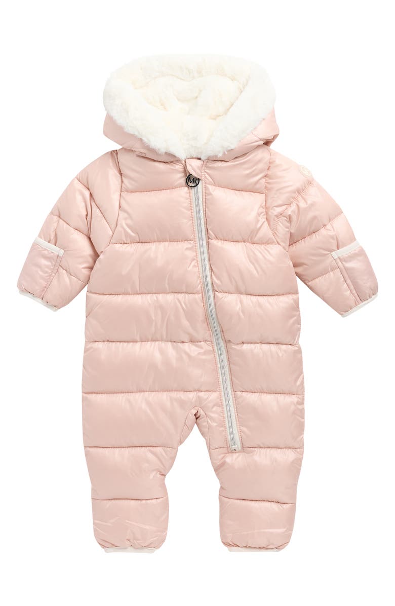 Michael Kors Faux Fur Lined Quilted Pram, Main, color, 
