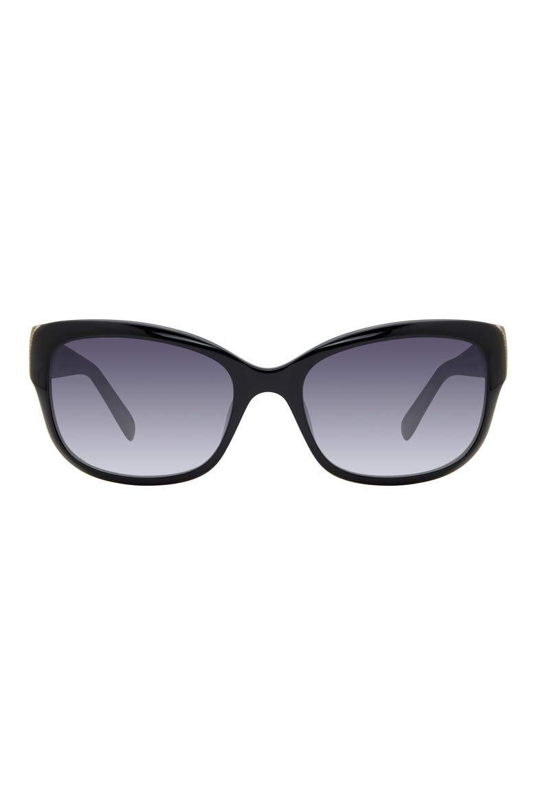 53mm johanna square sunglasses, Main, color, BLACK GLITTER