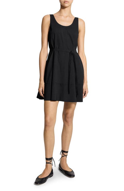 Stretch Linen Blend Tank Dress (Regular & Petite)