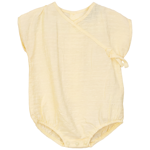 Girl Textured V-Neck Tie-Side Romper (Toddler)