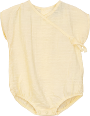 Hopscotch Girl Textured V-Neck Tie-Side Romper