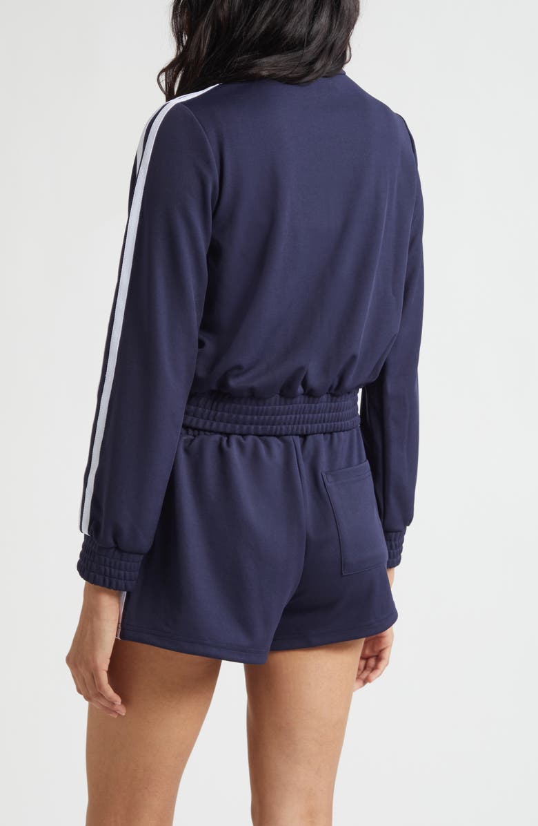 Sporty & Rich Elio Crown Tennis Track Jacket, Alternate, color, Dark Navy