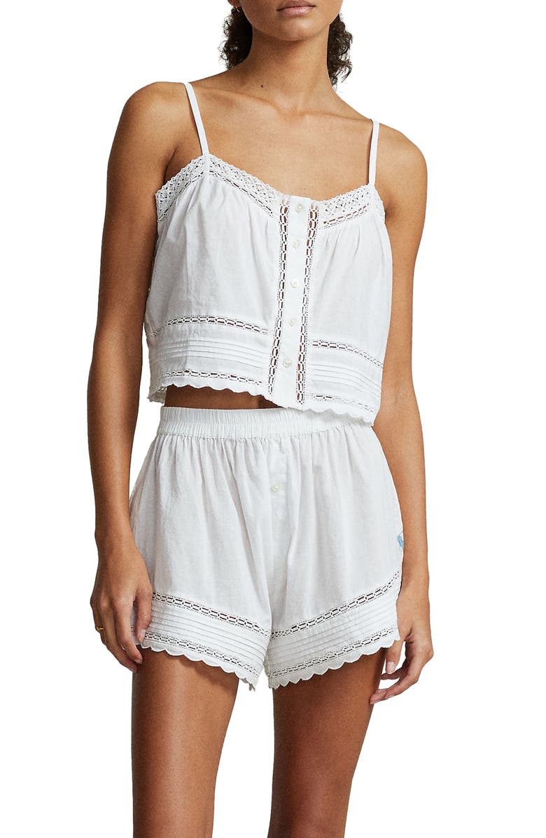 Polo Ralph Lauren Cotton Voile Short Pajamas, Alternate, color, 