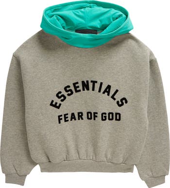 Kids' Graphic Mixed Media Fleece Hoodie