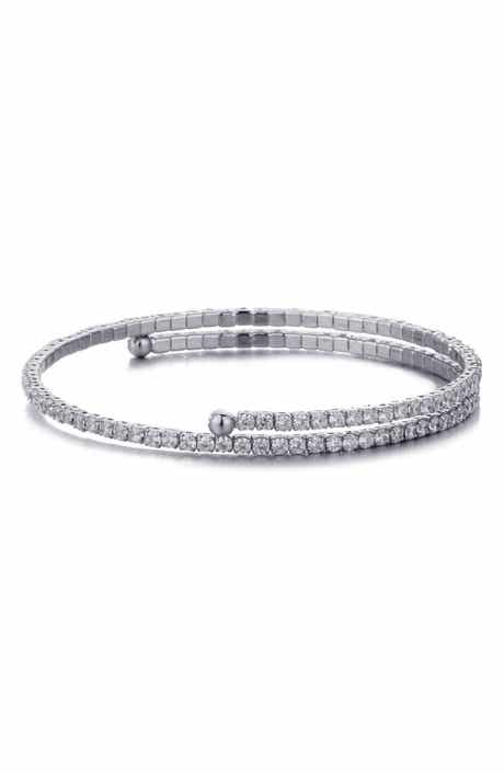 Adornia Crystal Coil Wrap Bracelet