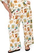 City Chic Amore Print Wide Leg Pants