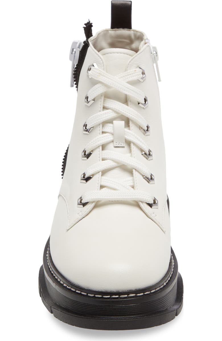 Linea Paolo Bolton High Top Sneaker, Alternate, color, Wht/Blk