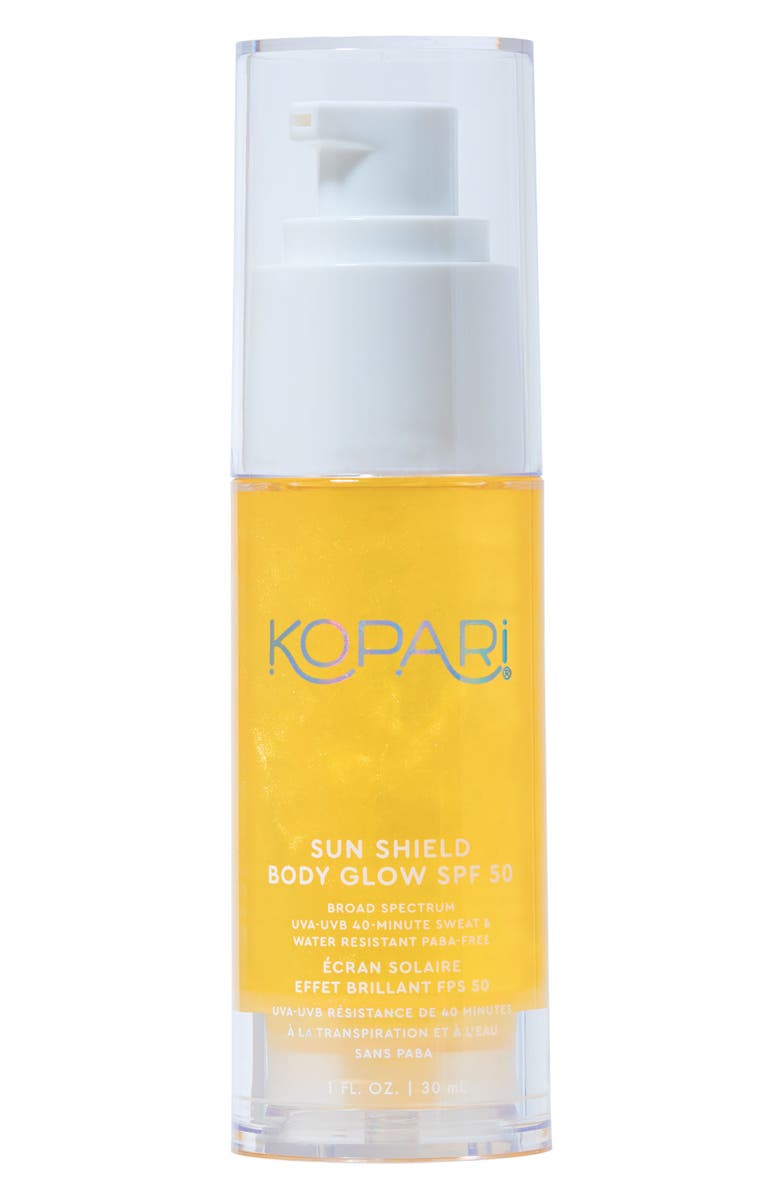 Kopari Sun Shield Body Glow Sunscreen SPF 50 Set $60 Value, Alternate, color, 