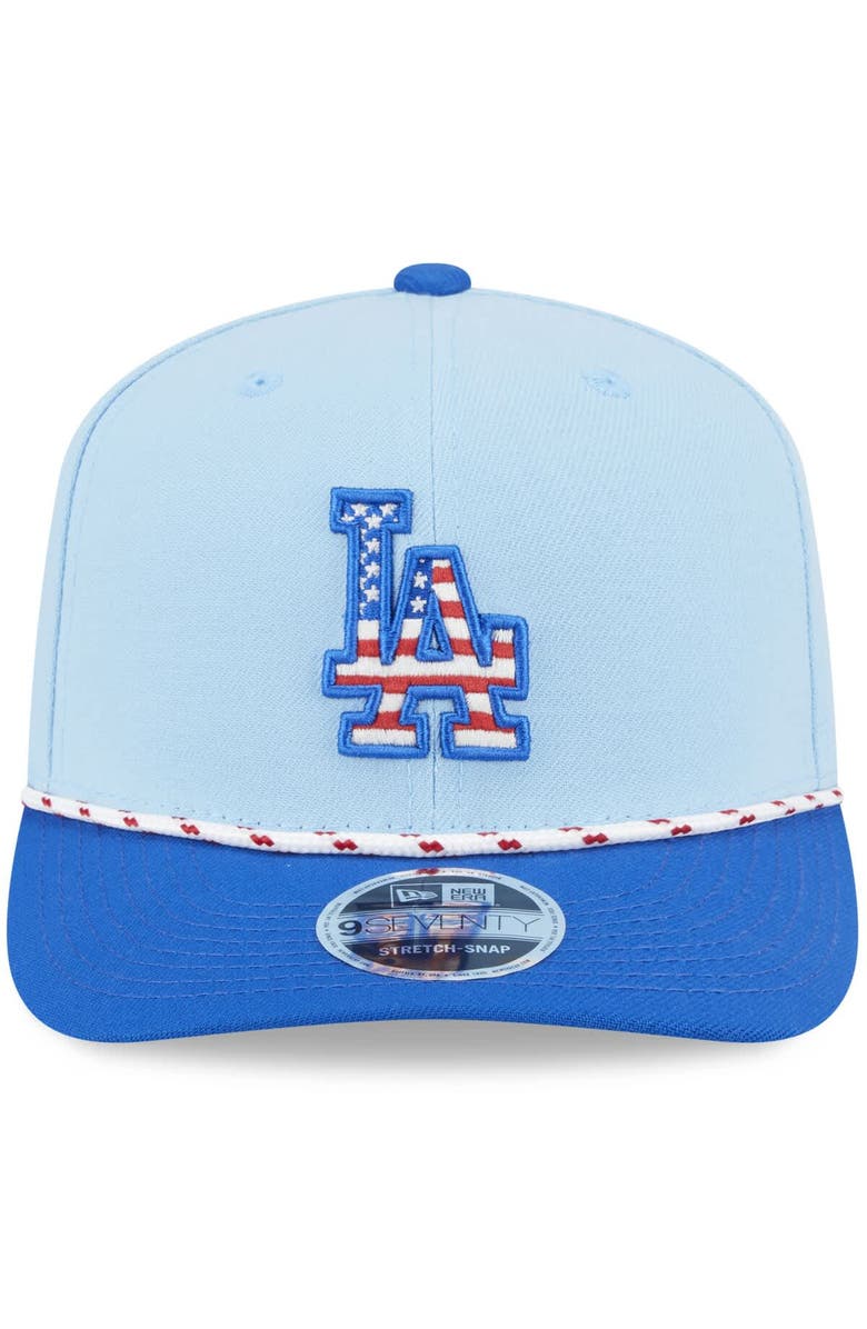 New Era Men's New Era Light Blue/Royal Los Angeles Dodgers 2025 Fourth of July 9SEVENTY Adjustable Hat, Alternate, color, Light Blue