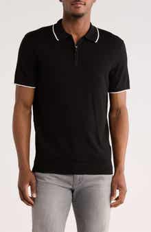 DENIM AND FLOWER Quarter Zip Polo Sweater