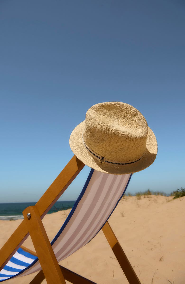 Barbour Bransdale Straw Trilby Hat, Alternate, color, 