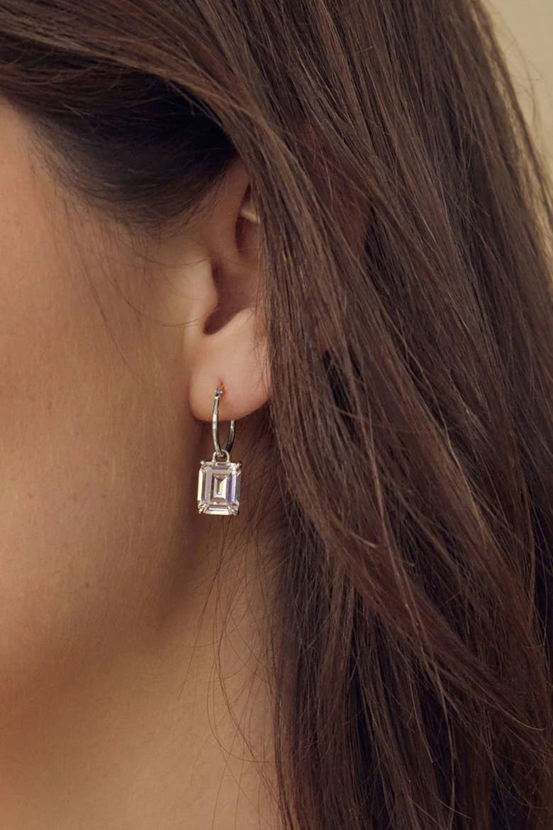 Sterling Silver 18k Gold Plated Lena Sparkle Earrings Statement Piece, Alternate, color, Silver