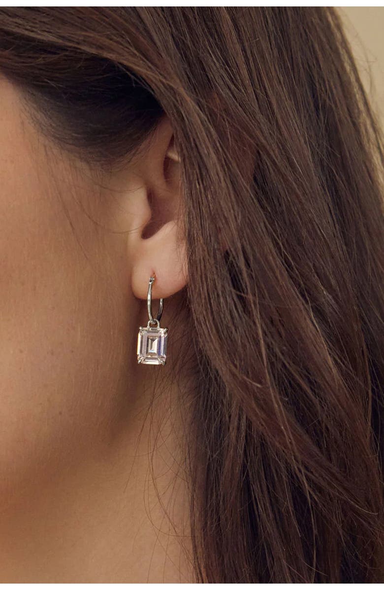 Bearfruit Jewelry Sterling Silver 18k Gold Plated Lena Sparkle Earrings Statement Piece, Alternate, color, Silver