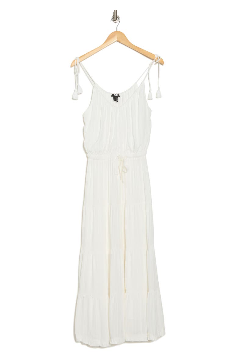 Wellsley Tie Strap Tiered Sundress, Alternate, color, WHITE