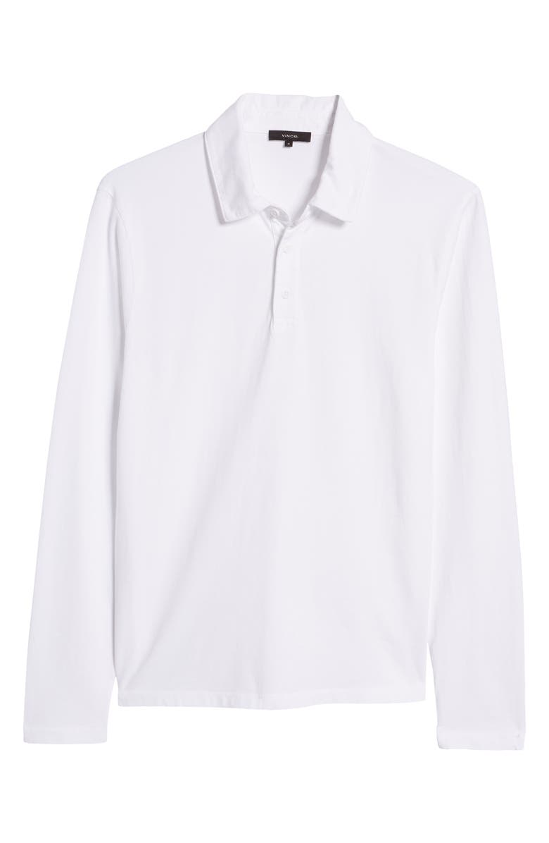 Vince Garment Dyed Long Sleeve Polo, Alternate, color,