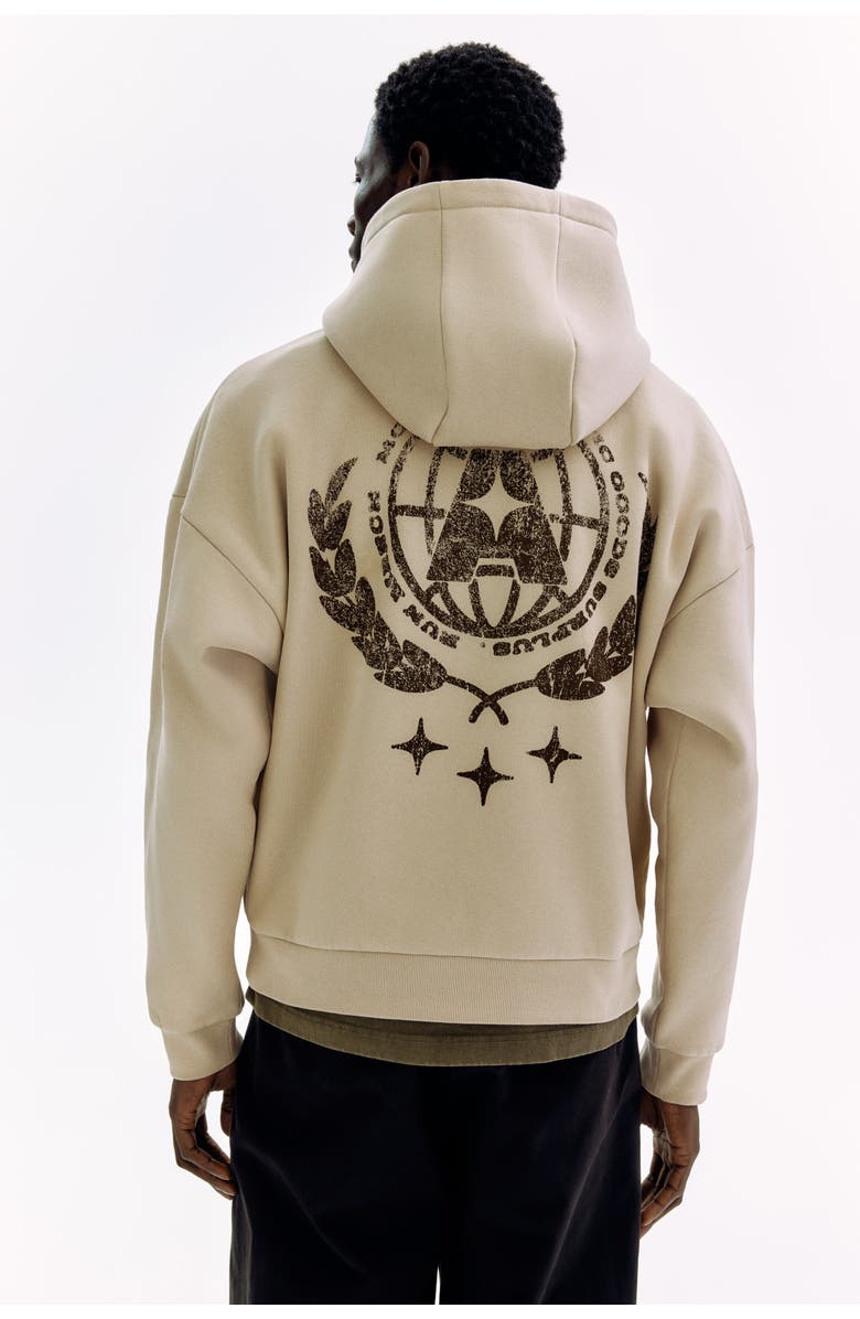 H&M Loose Fit Hoodie, Alternate, color, Beige/Running Club