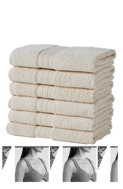 6-Piece Cotton Bath Towels