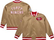Mitchell & Ness Men's Mitchell & Ness Gold San Francisco 49ers 80th Anniversary Heavyweight Satin Full-Snap Jacket