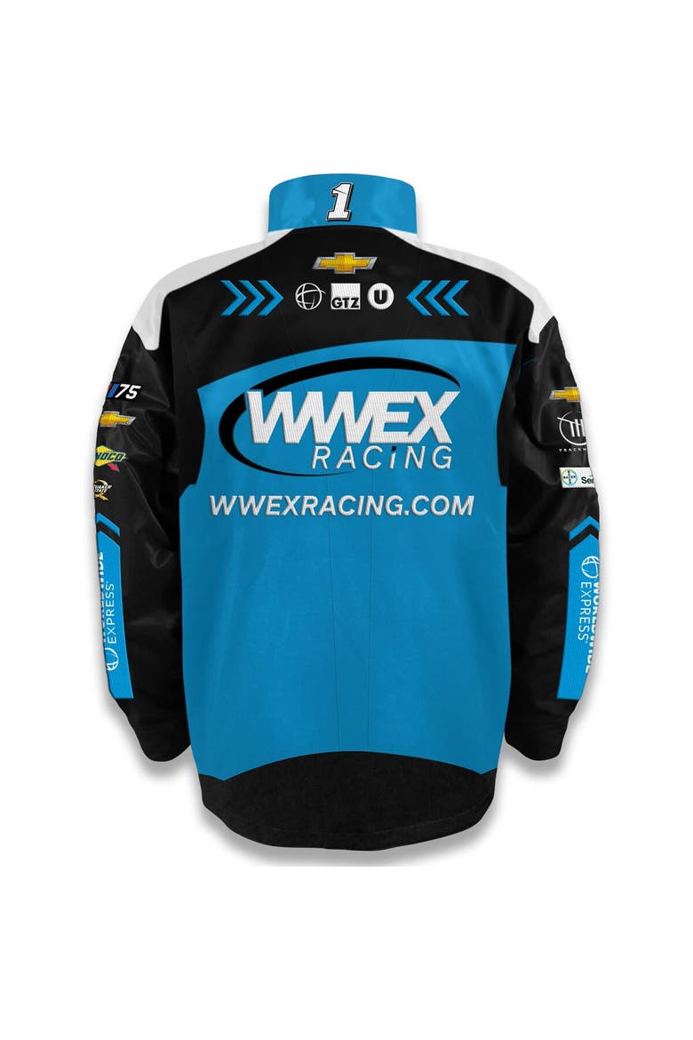 Men's Trackhouse Racing Team Collection  Black Ross Chastain WWEX Nylon Uniform Full-Snap Jacket, Alternate, color, Black
