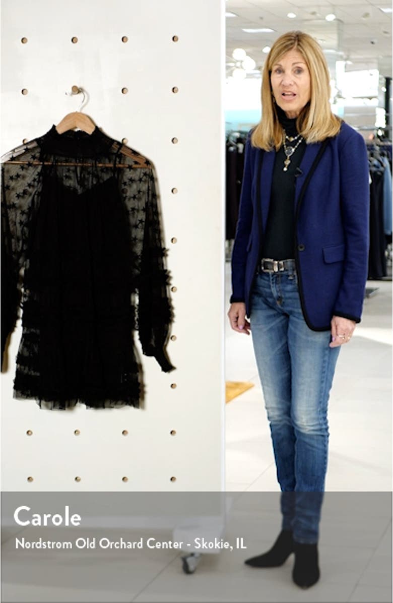 Star Mesh Long Sleeves Minidress, sales video thumbnail