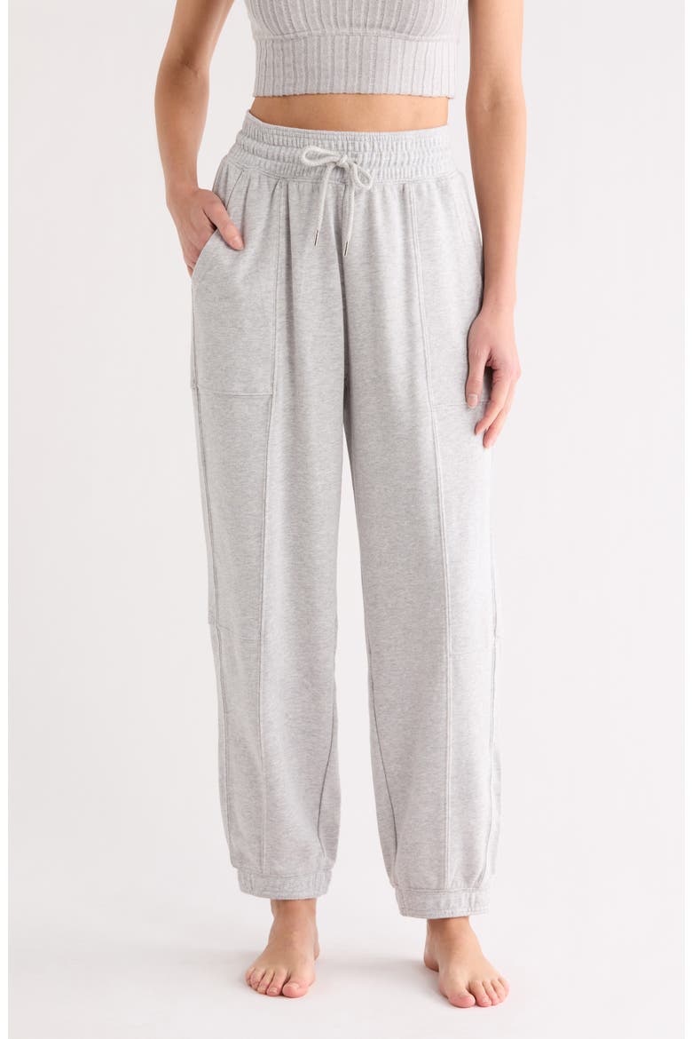 High Rise Washed Terry Joggers, Main, color, GREY