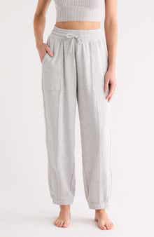 YOGALICIOUS High Rise Washed Terry Joggers