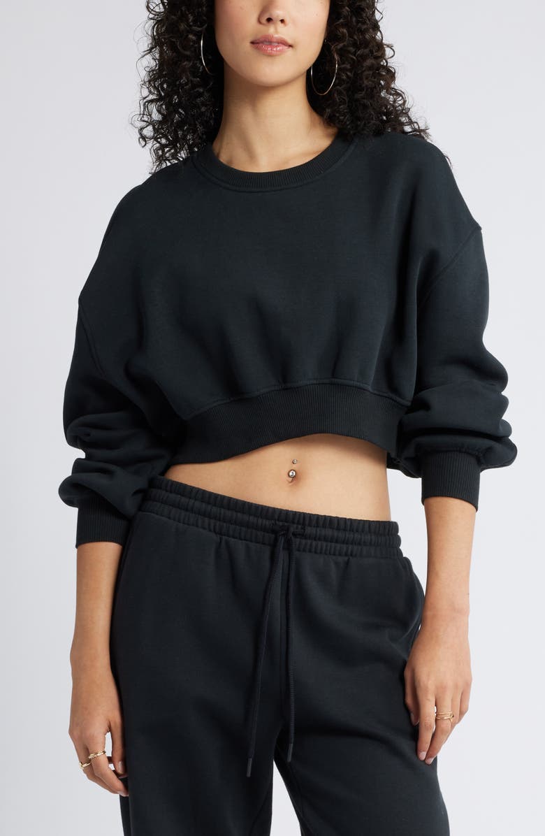 BP. Crop Sweatshirt, Main, color, Black Jet