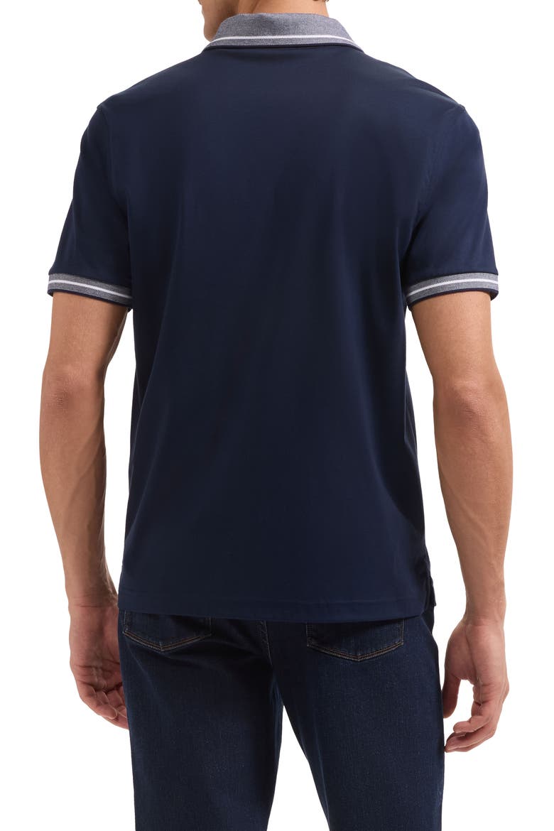 Pima Cotton Johnny Collar Polo, Alternate, color, NAVY