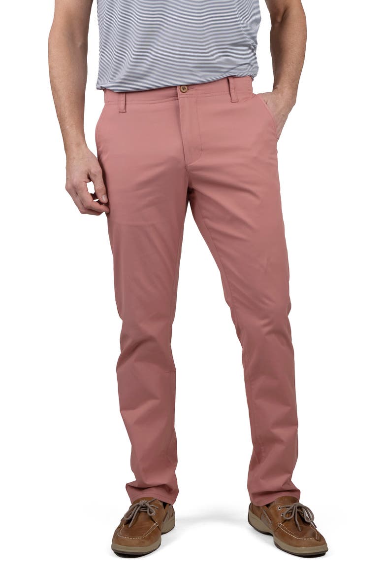 Straight Leg Stretch Cotton Blend Chino Pants, Main, color, NANTUCKET RED