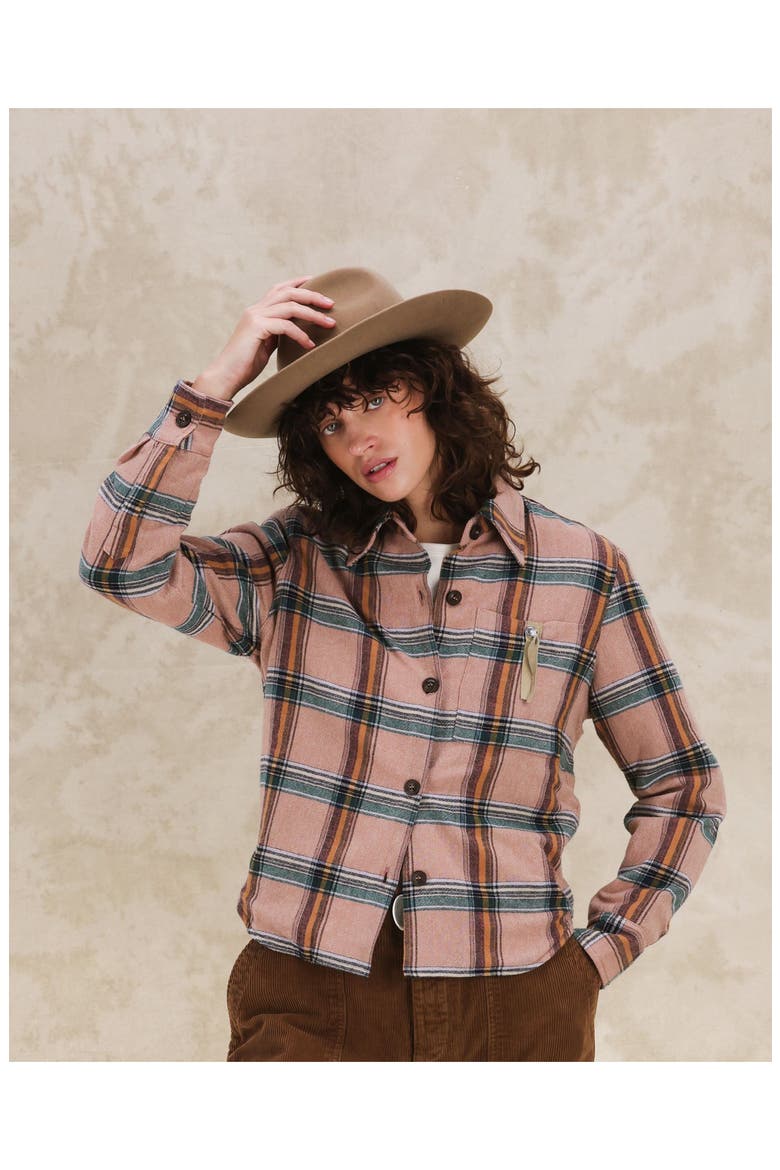Aprilb Cotton Check Shirt, Alternate, color, PINK