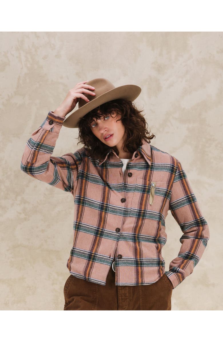 Fortela Aprilb Cotton Check Shirt, Alternate, color, Pink