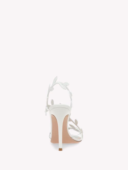Gianvito Rossi Leaf 85 Leather And Pvc Slingback Sandals In White